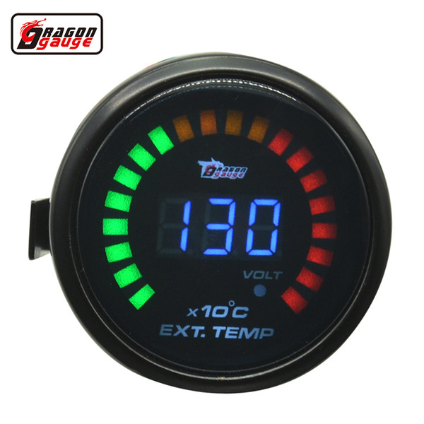 Dragon Gauge 52mm Digital 20 LCD car Exhaust Gas temperature gauge and volt gauge modification EXT temp meter