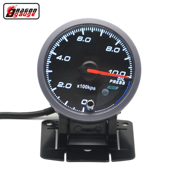 Dragon gauge 60mm Stepper moto Self-test function Auto car Racing Refit Pointer Oil pressure Gauge