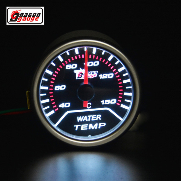 Dragon gauge 52mm pointer car motorcycle Racing Refit Water temperature gauge White backlight 40-150 Centigrade