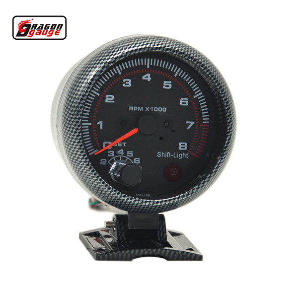 3.75 inches Black pointer tachometer 7 Color Backlight With warning function RPM