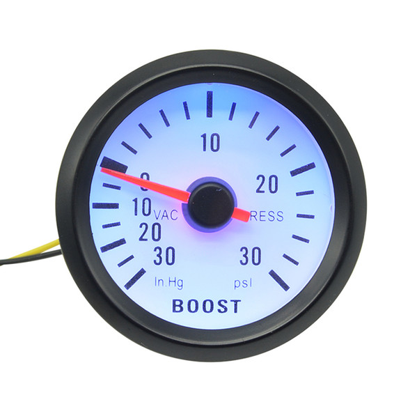 Dragon gauge 52mm Black Shell Blue Blacklight Auto Car Turbo pressure Turbin Vacuum Boost Gauge Meter Press Gauge