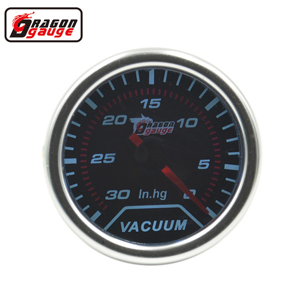 Dragon gauge Universal 52mm White backlight Turbo Vacuum Gauges BOOST GAUGE Unit 0-30 in.hg Boost meter