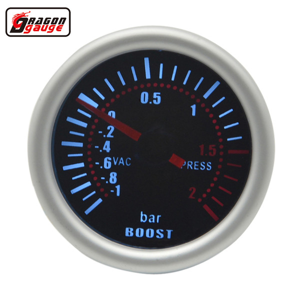 Dragon gauge 52mm White backlight Auto Car pointer turbo meter boost gauge -1~2 bar Vac gauge