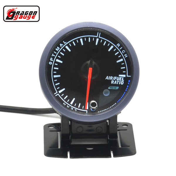 Dragon gauge 60mm Car Ratio Air Fuel ratio Gauge (Black Bracket) White and Red backlight Auto gauge meter