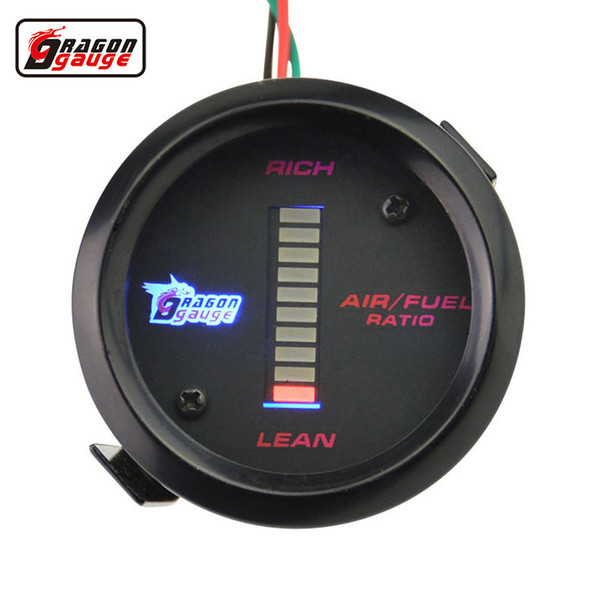 Dragon gauge 52mm Auto Car Digital LED Air Fuel Ratio Gauge for Narrowband Oxygen Lean Rich gauge