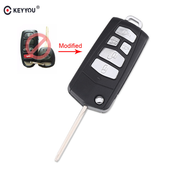 Ignition System Car KEYYOU 10PCS/LOT 5 Buttons Modified Flip Remote Key Case Shell For Kia Sedona Mini Van Car Key Cover Case