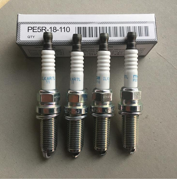 4PCS Iridium Spark Plug Fit For M3 M6 CX-3 CX-5 2.0L 2.5L PE5R-18-110 ILKAR7L11