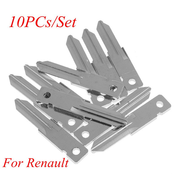 10PCS/Set Car VAC102 Uncut Key Blade For Renault Key Shell Blank Replacement Flip Folding Remote Key Blade Blank