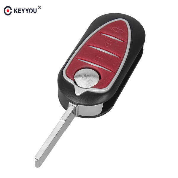 shell case KEYYOU NEW REPLACEMENT Keyless Entry Case Folding Flip Remote Key Shell for Alfa Romeo Mito Giulietta 159 GTA Free shipping