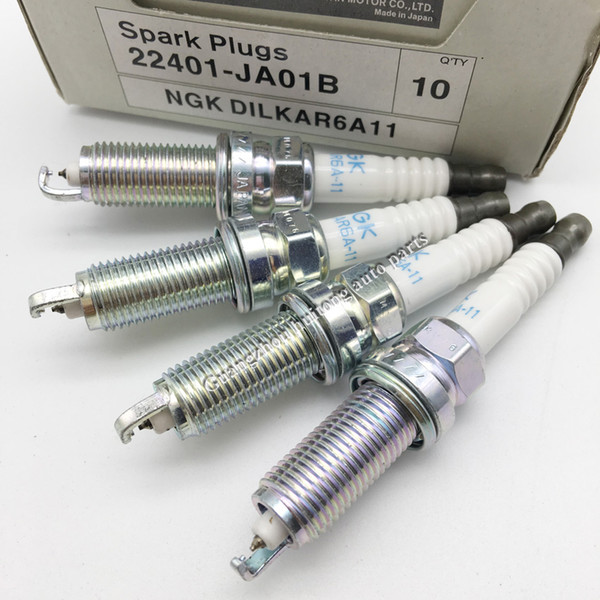 4pcs/Lot Double Tip Iridium Spark Plug OE 22401-JA01B DILKAR6A-11 for Nissans x-trail Altima Renault Rogue Sentra 2.5