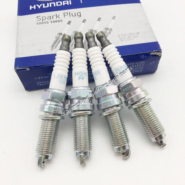 4x 18855-10060 Auto Ignition 1885510060 SILZKR6B10E Iridium Power Spark Plug For HYUNDAI KIA 18846-10060 LZKR6B-10E SILZKR6B-10E Rated 4.2 /