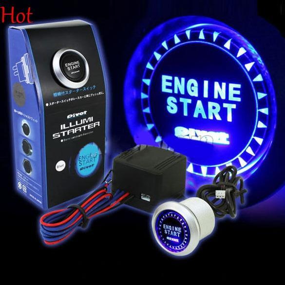 12V Car Engine Start Push Button Switch Ignition Starter Kit Blue LED Universal Keyless Ignition Switch Kit SV001478