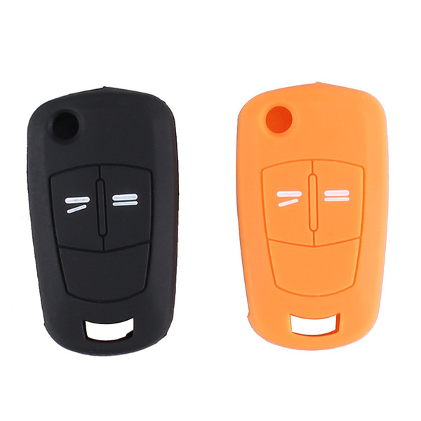 covers for cases New Silicone 2 Button Flip Remote Key Case Fob Cover For Vauxhall /Opel /Astra /Vectra Key Shell Orange Black