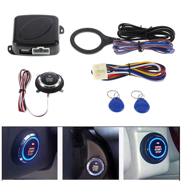 Push Start Button Car Engine RFID Engine Lock Ignition Starter Keyless Entry System Go Push Button Engine Start Stop Immobilize