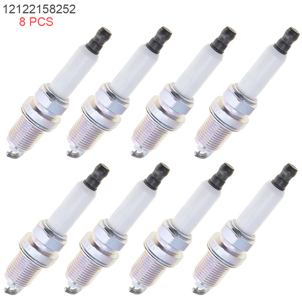 8pcs Car Ignition Plug Iridium Spark Plugs Nozzles 12122158252 for 2004-2010 BMW