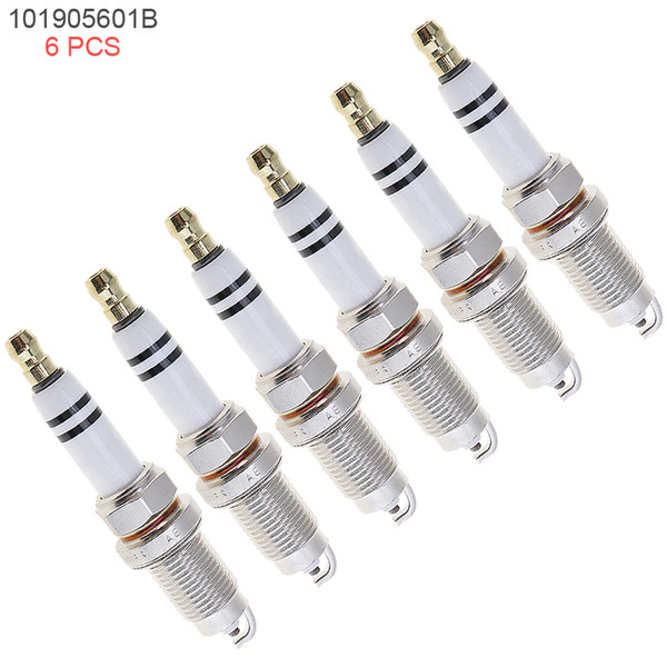 6pcs Car Ignition Plug Iridium Spark Plugs Nozzles 101905601B for Skoda Seat AIS_11O