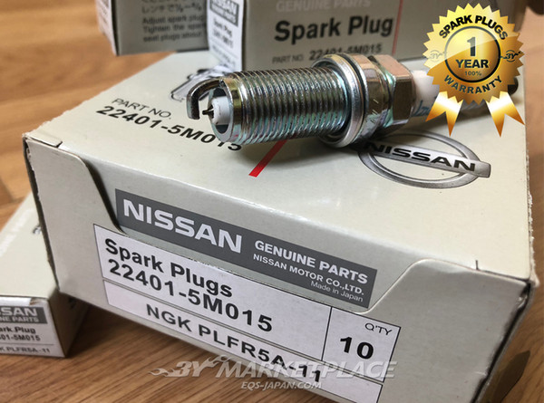 4pcs PLFR5A-11 & 22401-5M015 Iridium Spark Plug Frontier Murano Sentra Titan March Skyline Infiniti PLFR5A11