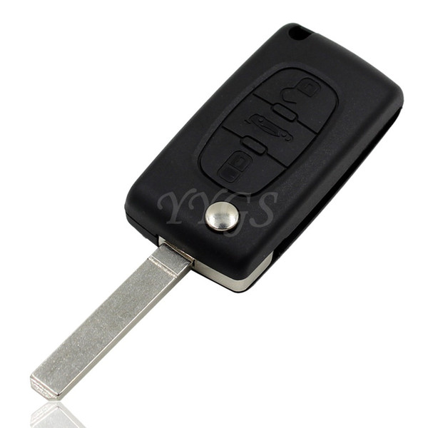 Entry Remote Flip Key Fob Shell Cover Case 3 Buttons For Peugeot 407 307 308 607 CE0523 Free Shipping