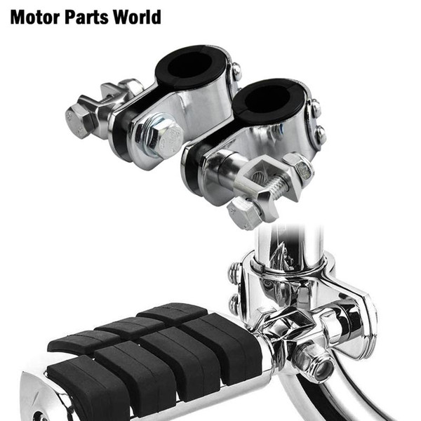 Motorcycle Universal 32mm Highway Bar Footpeg Footrest Mount Clamp Bracket Fit For Sportster Softail Fatboy Dyna Touring