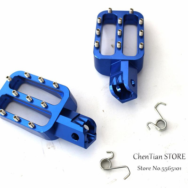 Motorcycle Footrests CNC Aluminum Rear Wide Foot Pegs Pedals Rests MX For 250sx EXC 300 400 450 SX-F SMR 540 SX50 65 85 D49