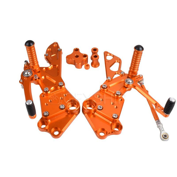 RC 390 Motorcycle For RC390 2014 2015 2016 202220222022Foot Pegs CNC Motorcycle Adjustable Rearset Footrest Footpegs