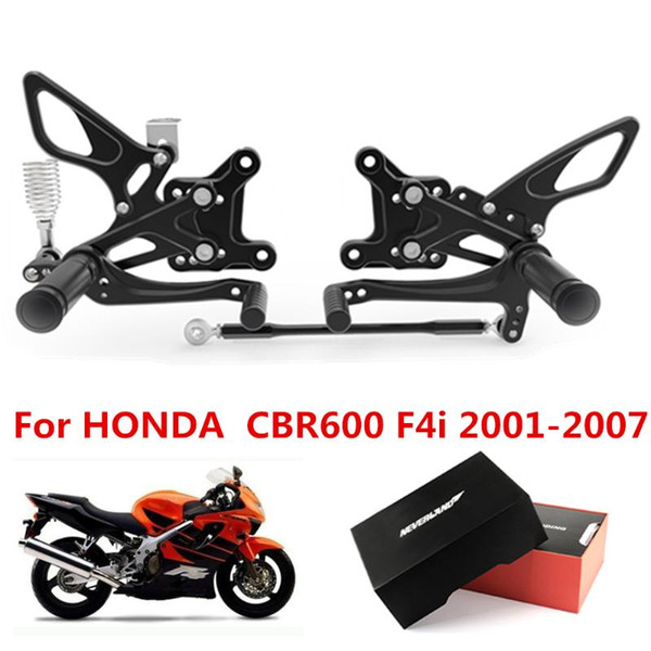 Adjustment Motorcycle Footrest Set Rear Racing Foot Pegs Fedals For CBR600 F4i 2001 2002 2003 2004 2005 2006 2007