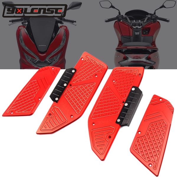 Scooter Front & Rear Footrest Step Motorcycle Footboard Pedals Foot Pegs For PCX150 PCX125 PCX 125 150 2014-202220222018