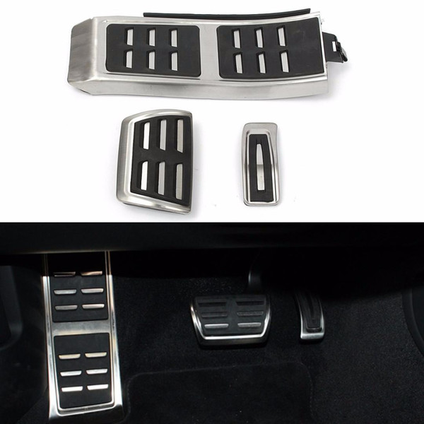 3 Pcs/Set Sport Foot Rest Fuel Brake Pedal Plate Cover Set For A4 S4 A5 A6 Q5 S5 A7