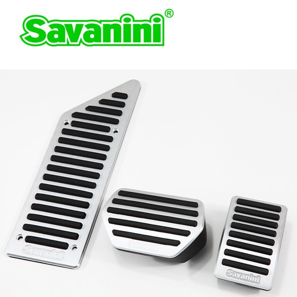 Savanini Footrest Brake Gas Accelerator pedal pad no drilling for  508/ C5 AT/MT. Alumnium alloy Non slip