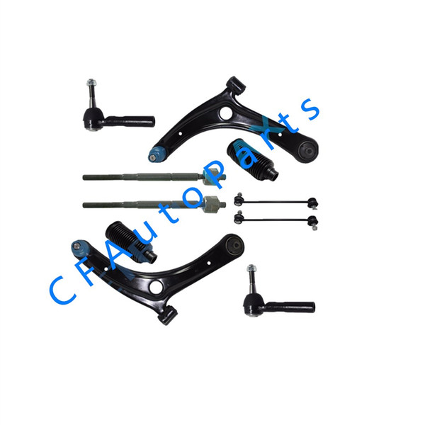 New 10pc Front Lower Control Arm Sway Bar Tie Rod Kit for Dodge Caliber Jeep Compass Patriot