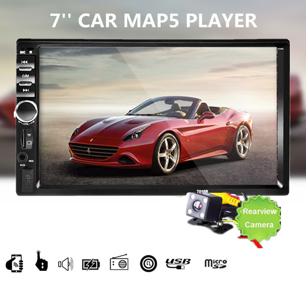 7018B Car audio 7 Inch 2 DIN autoradio Stereo Touch Screen auto Radio Video MP5 Player Support Bluetooth TF SD MMC USB FM camera