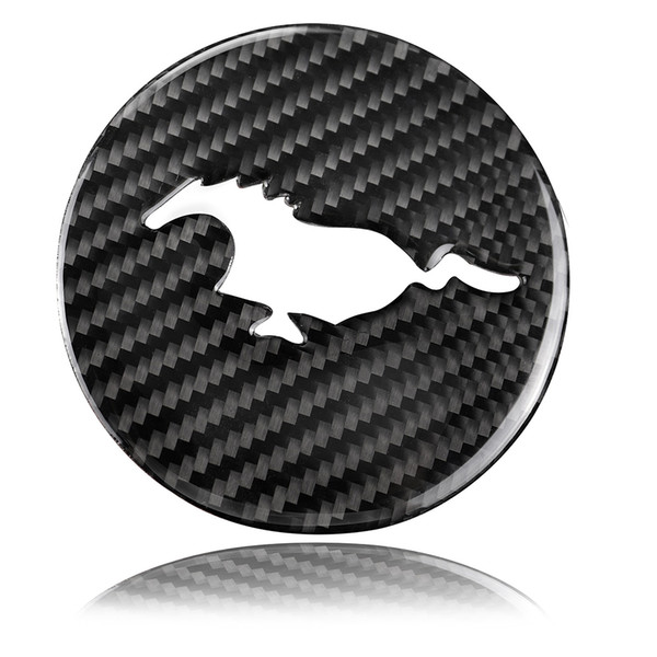 GTPARTS Mustang Real Carbon Fiber Steering Wheel Emblem for Ford Mustang Car Stickers Car-Styling 2015-2018 Mustang Stickers Accessories