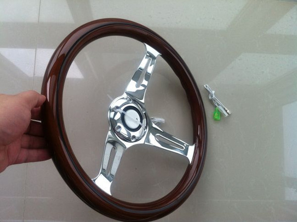 330mm 33cm 13inch Wood Phoebe steering wheel racing steering wheel three racing Phoebe black line