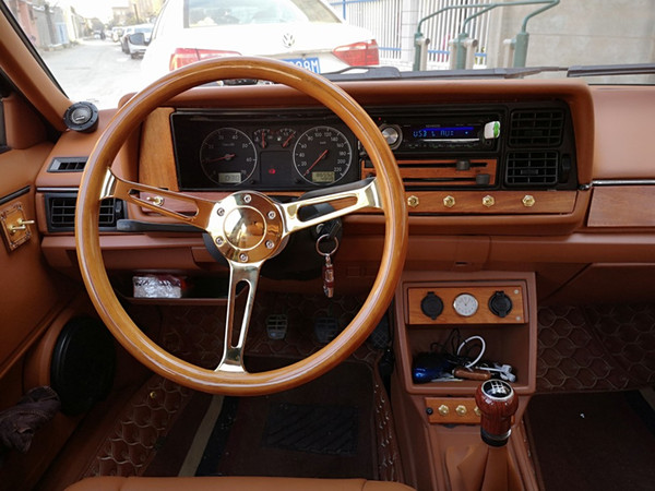 Universal Classic Real Mahogany Wood Steering Wheel with Rivet 380mm 15 inch Car Steering Wheel For Antique Car