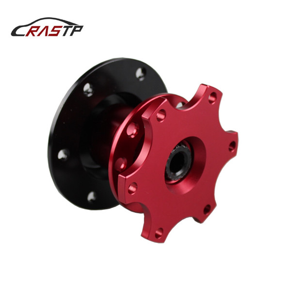 RASTP-New Steering Wheel Quick Release Snap Off Hub Adapter Steering Wheel Hub Boss Kit Black RS-QR001