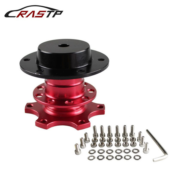 RASTP - NEW High Quality Universal Steering Wheel Quick Release Boss Kit Racing Car Steering Wheel Have In Stock Red RS-QR001