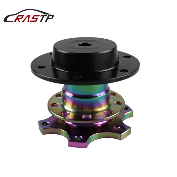 RASTP-New Steering Wheel Quick Release Snap Off Hub Adapter Steering Wheel Hub Boss Kit Neo Chrome RS-QR001