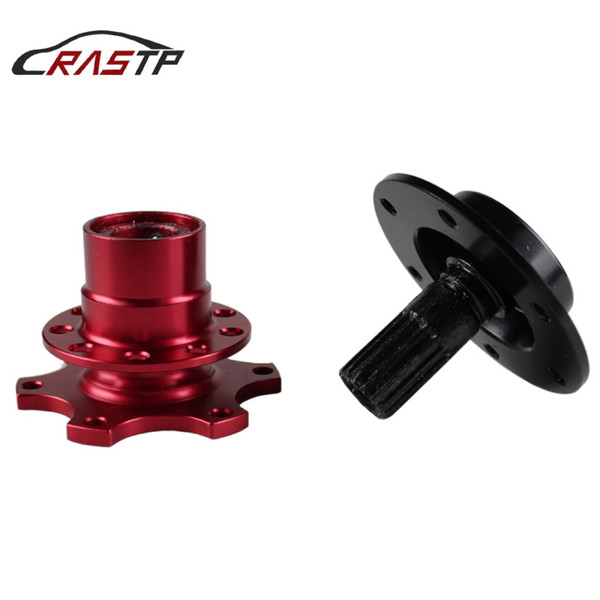 RASTP-New Steering Wheel Quick Release Snap Off Hub Adapter Steering Wheel Hub Boss Kit Red RS-QR001