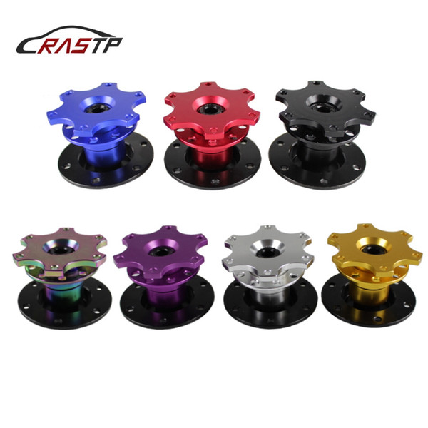 RASTP-New Steering Wheel Quick Release Snap Off Hub Adapter Steering Wheel Hub Boss Kit Blue RS-QR001