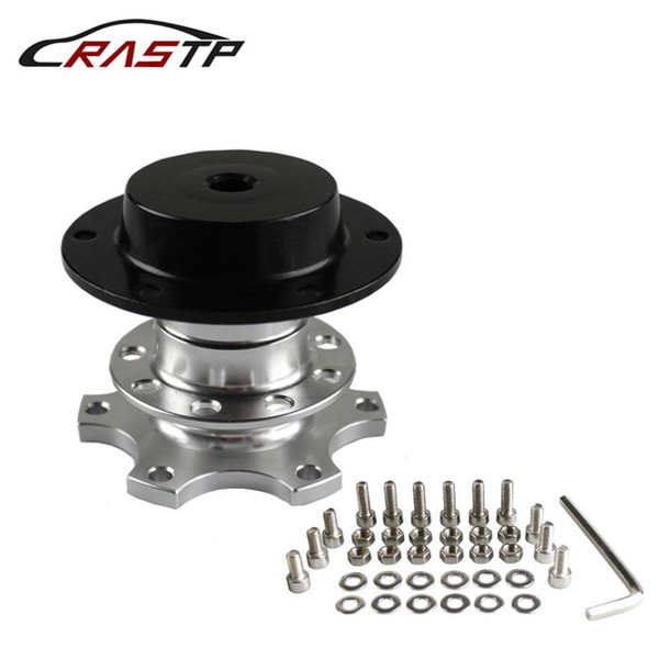 RASTP - NEW High Quality Universal Steering Wheel Quick Release Boss Kit Racing Car Steering Wheel Have In Stock Silver RS-QR001