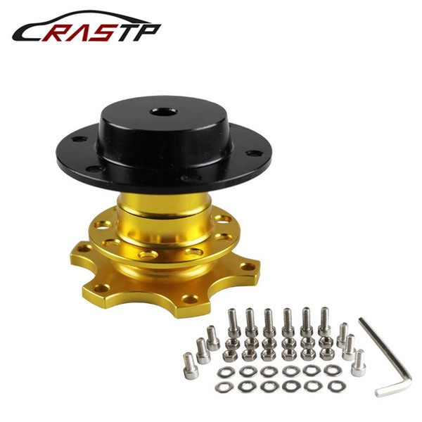 RASTP - NEW High Quality Universal Steering Wheel Quick Release Boss Kit Racing Car Steering Wheel Have In Stock Gold RS-QR001