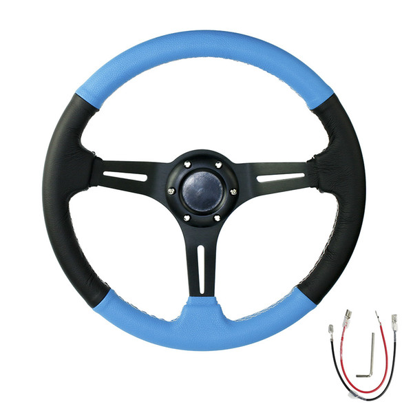 CNSPEEED Car Steering Wheel 14inch 350mm Drifting Auto Steering Wheel Suede Leather Steering wheels