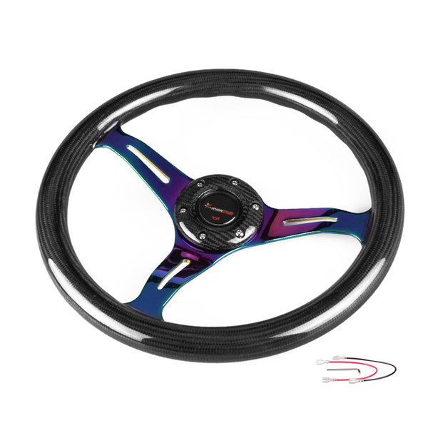 Car modified carbon fiber steering wheel 350mm universal racing steering wheel 14 inches Suitable for all car