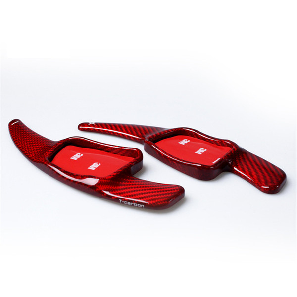 Lengthen Style Red Glass fiber Steering wheel paddle shift Fit For AUDI Q2 Q7 TTS S4