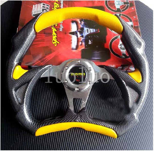 Modified car steering wheel 14-inch PVC imitation personalized racing wheel models Geely Charade Big Dipper