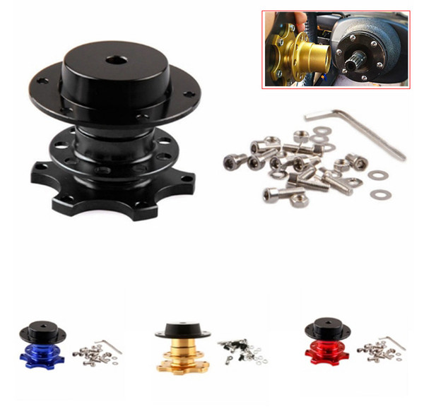 Black/Gold/Blue/Red/Silver/Purple Aluminum Car Auto Universal Racing Car Steering Wheel Quick Release HUB Racing Adapter Snap Off Boss Kit