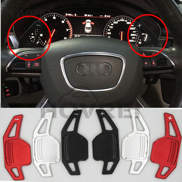 1 pair New Car Aluminum Steering Wheel Shift Paddle Shifter For Audi A3 A4L A5 Q3 Q5 TT S3 A6 3 colors