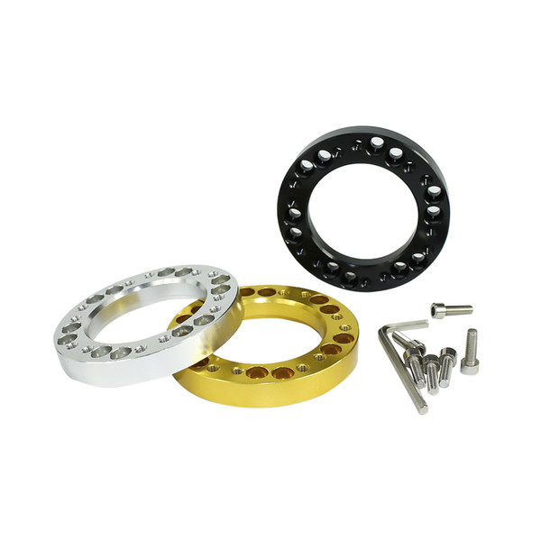 Steering Wheel HUB 1/2 INCH Spacer Steering Wheel Hub Boss Kit Adapter Spacer Black/Gold/Silver