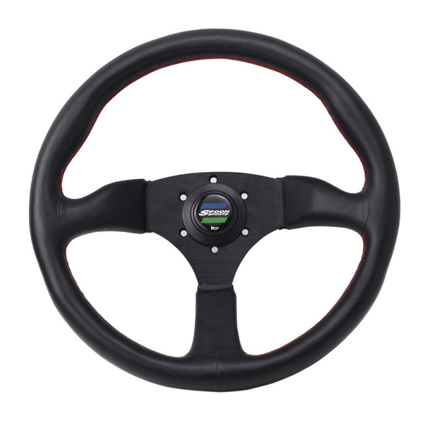 350mm 14inch Spoon Sport Modified Steering Wheel Car Performance Tuning Sports Leather Racing Steering Wheel