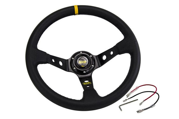 14inch 350MM OMP Steering Wheel PVC Leather Steering Wheel OMP Steering Wheels Deep Corn Dish